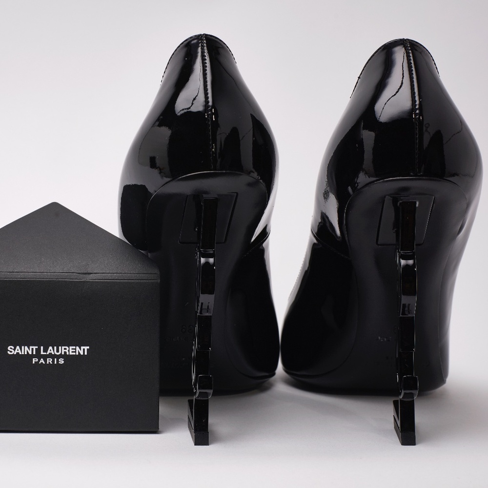 Never Worn, Saint Laurent YSL 110mm Opyum Patent Leather Pumps